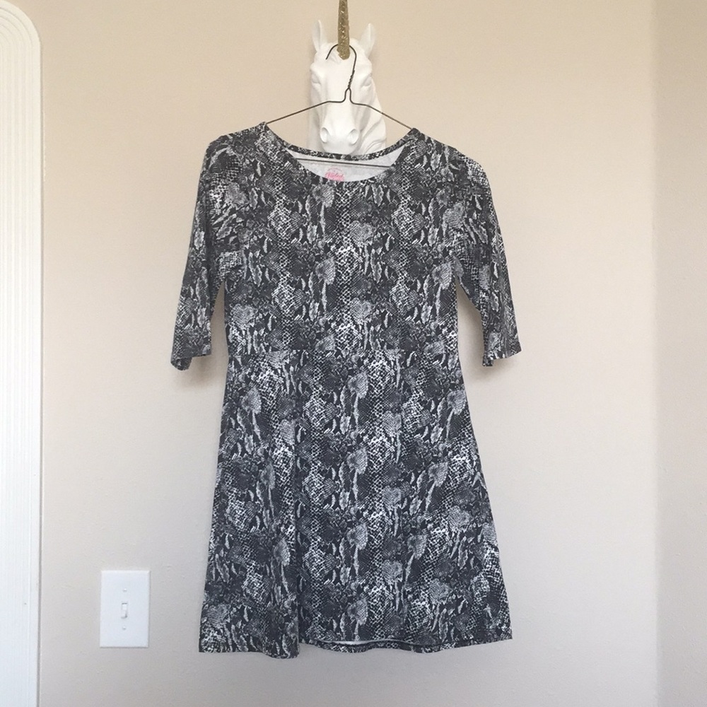 Midi Snake-Look Print Dress